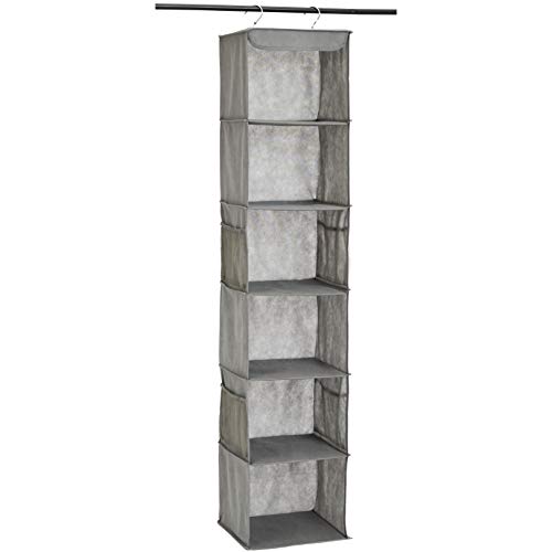 AmazonBasics Organizer armadio appeso 6 ripiani tessuto