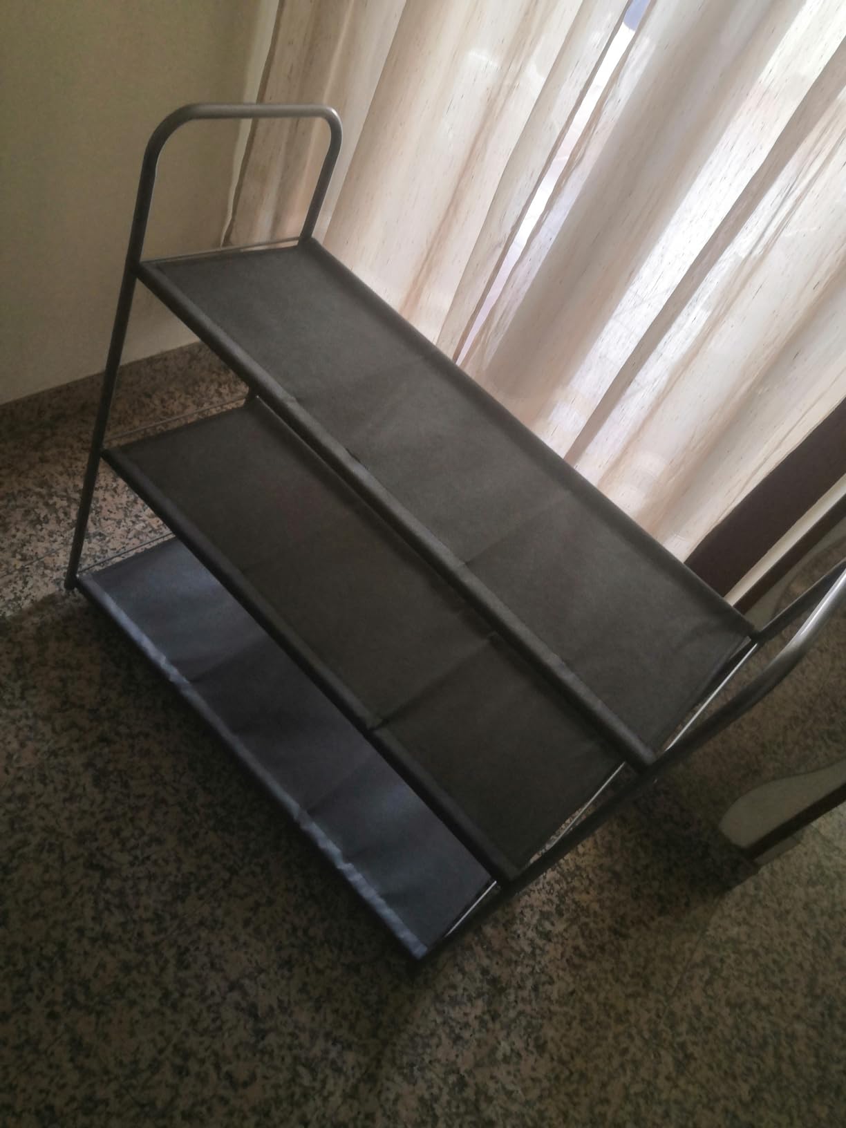 AmazonBasics Organizer Armadio Tessuto Grigio 3 Ripiani 2 Cassetti