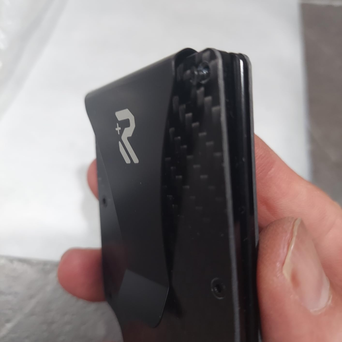 RealPlus Porta Carte Minimalista RFID Alluminio Blu 15 Carte
