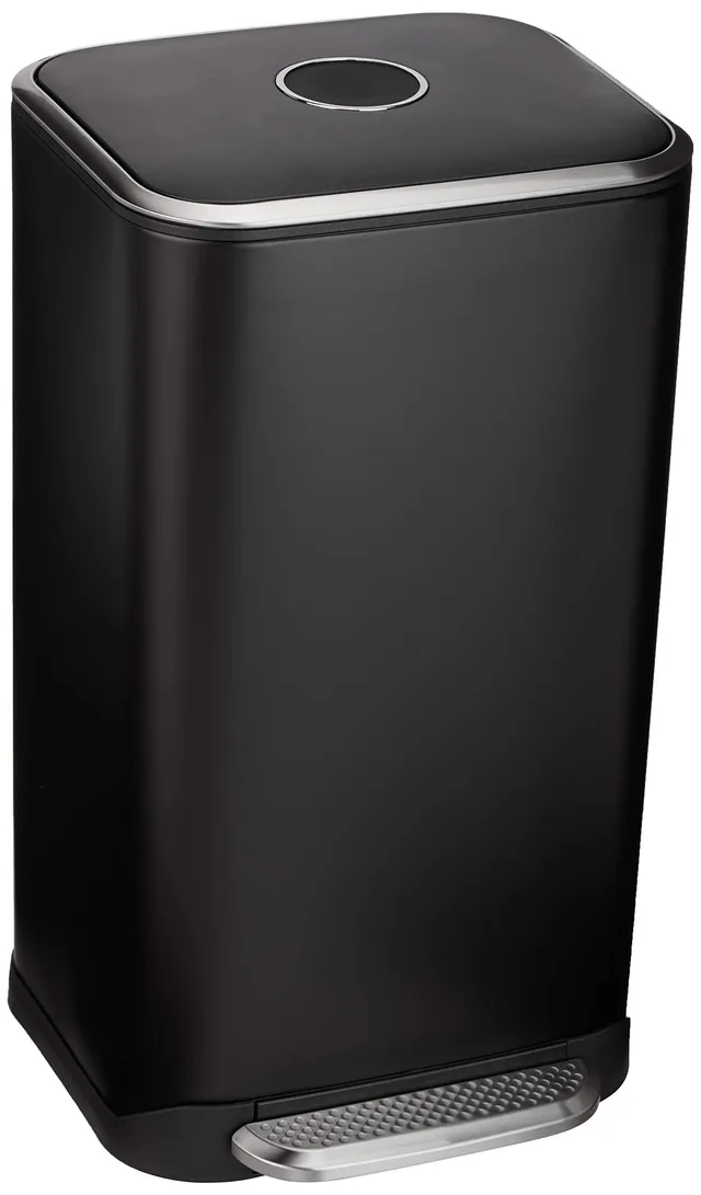 Amazon Basics Pattumiera a Pedale 32 L Nera Chiusura Morbida