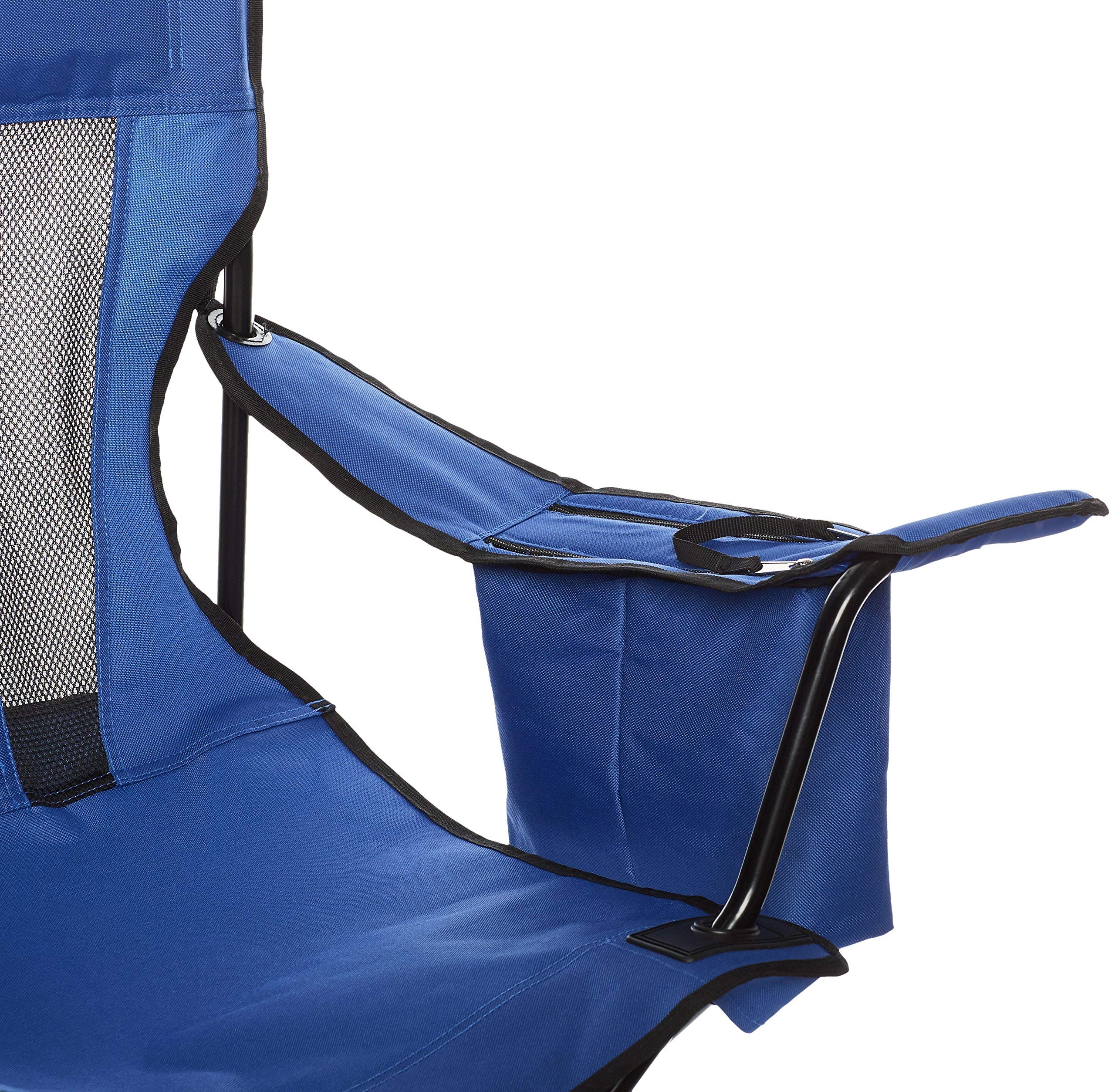 AmazonBasics Sedia da Campeggio Normale Blu in Rete