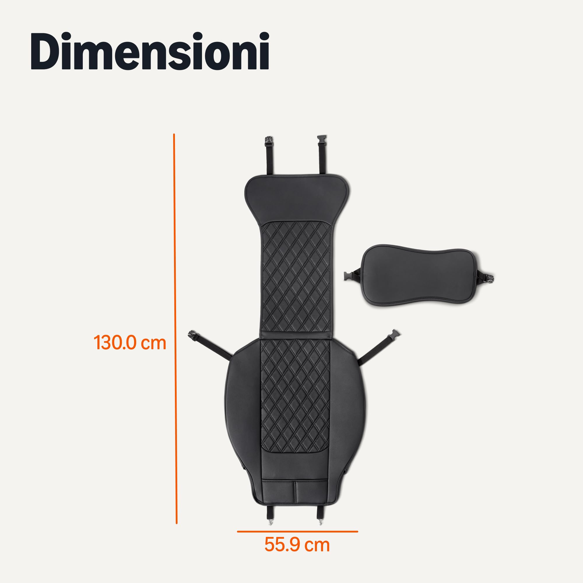 Amazon Basics coprisedili auto anteriori similpelle senza top 2 pz