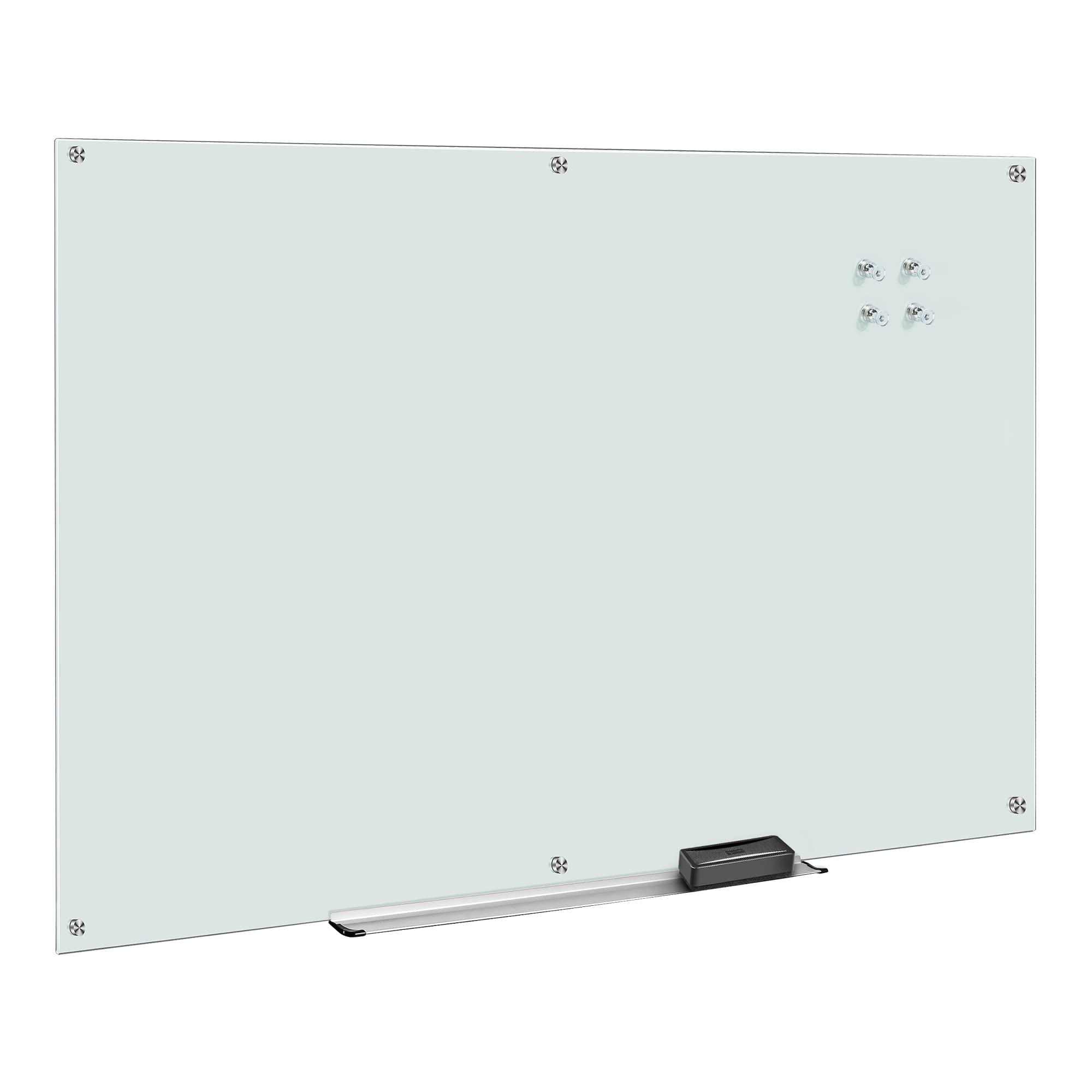 AmazonBasics Lavagna in Vetro Magnetica Bianca 183x122 cm Cancellabile