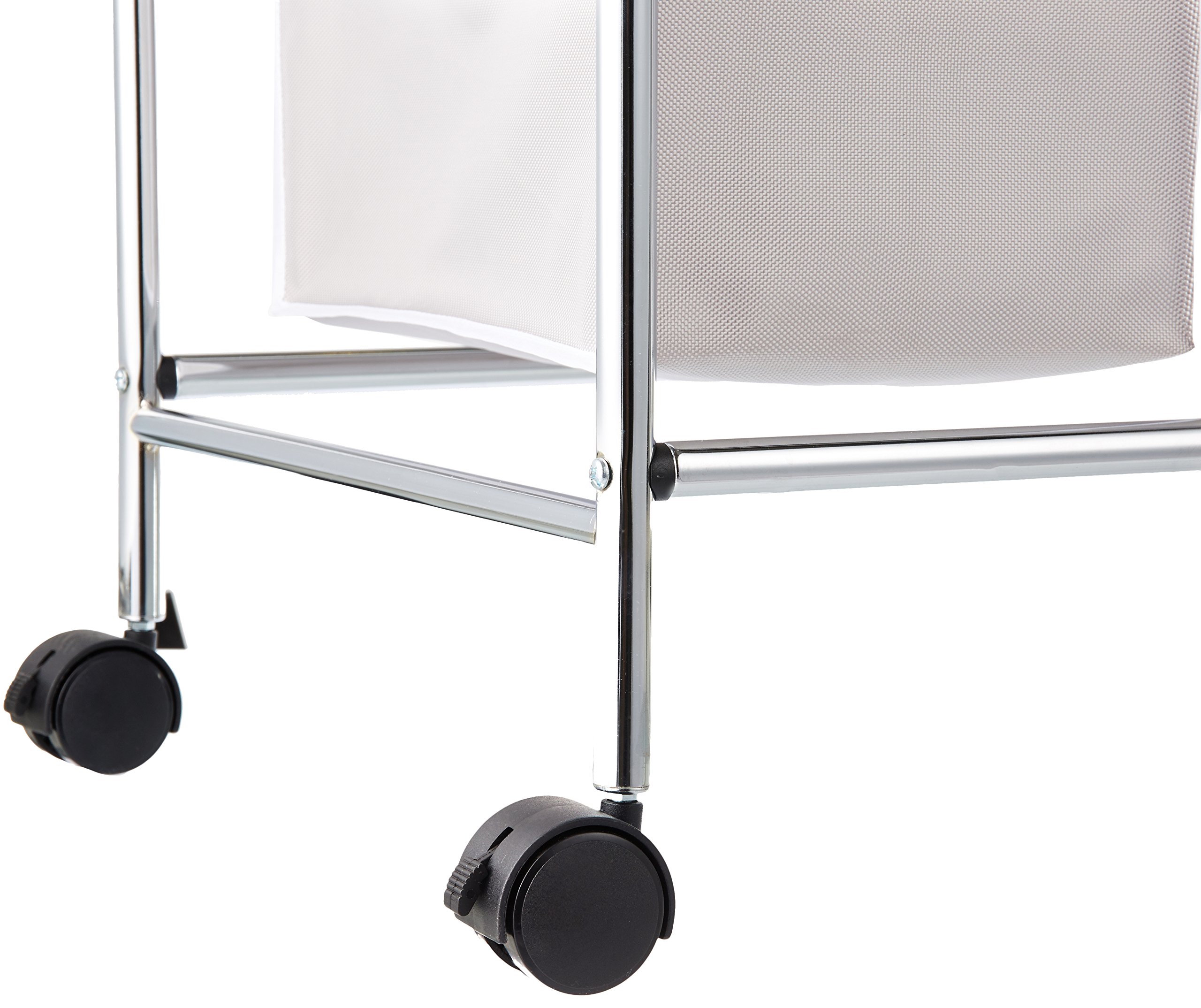 AmazonBasics carrello portabiancheria 3 sacchi 135L grigio
