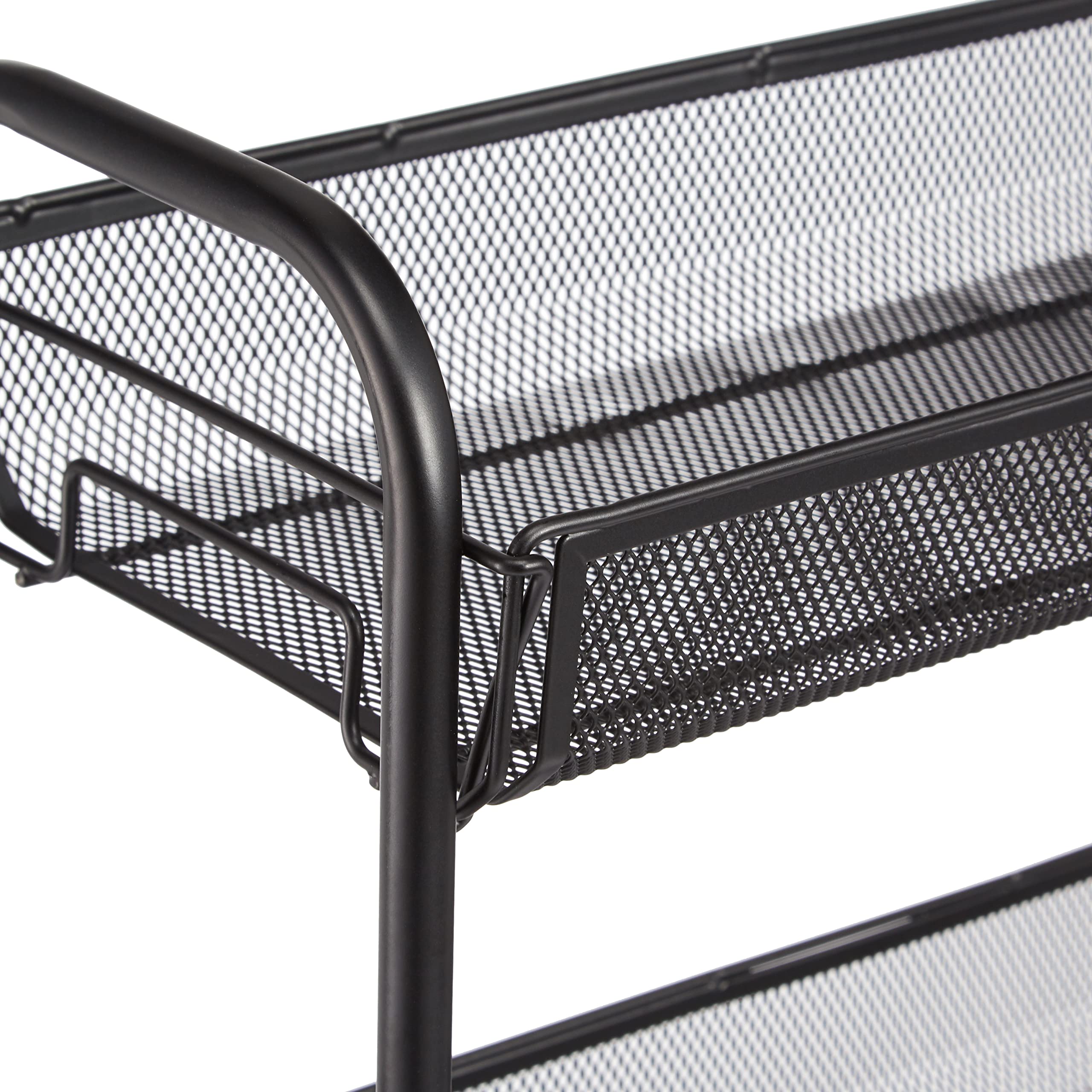 Amazon Basics carrello metallo 4 ripiani nero rete