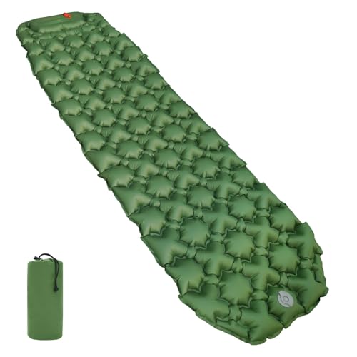 AmazonBasics Materassino Campeggio Gonfiabile Verde Oliva 5,6 cm