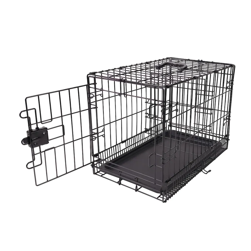 Amazon Basics Gabbia Cane Metallo 56x33x41cm Nero Sportello Singolo
