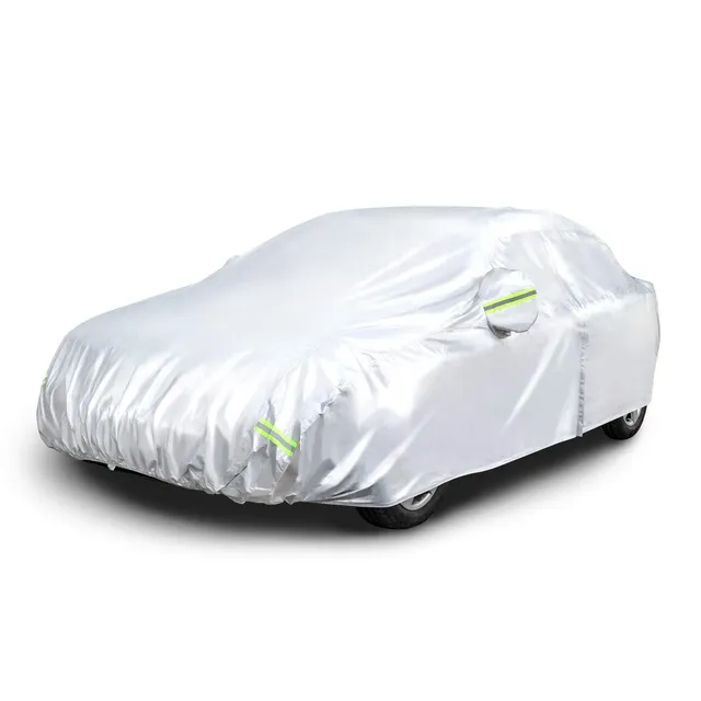AmazonBasics Telo Copriauto Berlina 460 cm Argento Impermeabile