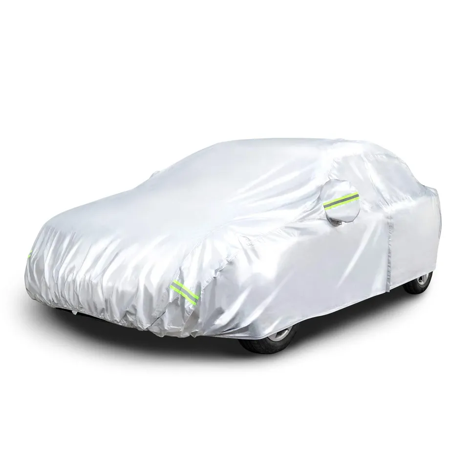 AmazonBasics Telo Copriauto Berlina 460 cm Argento Impermeabile