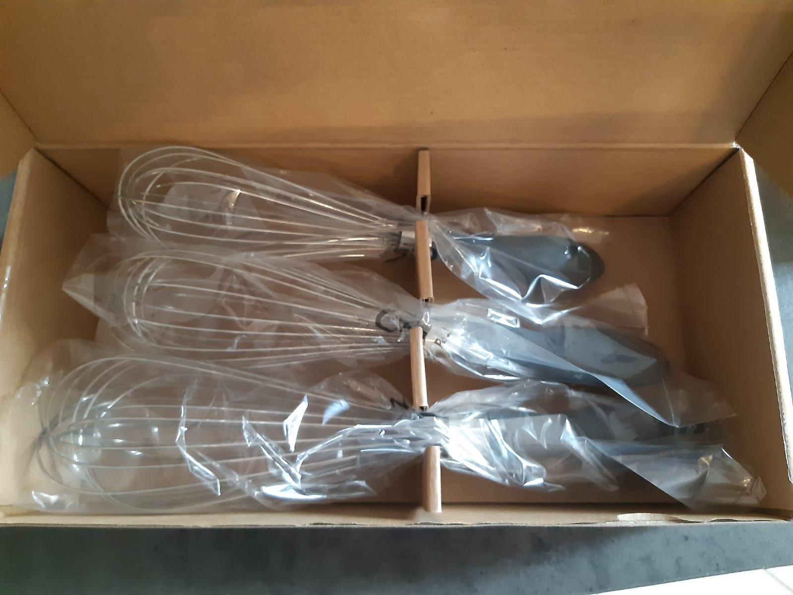 Amazon Basics Set 3 Fruste a Filo Acciaio Inox Grigio balloon
