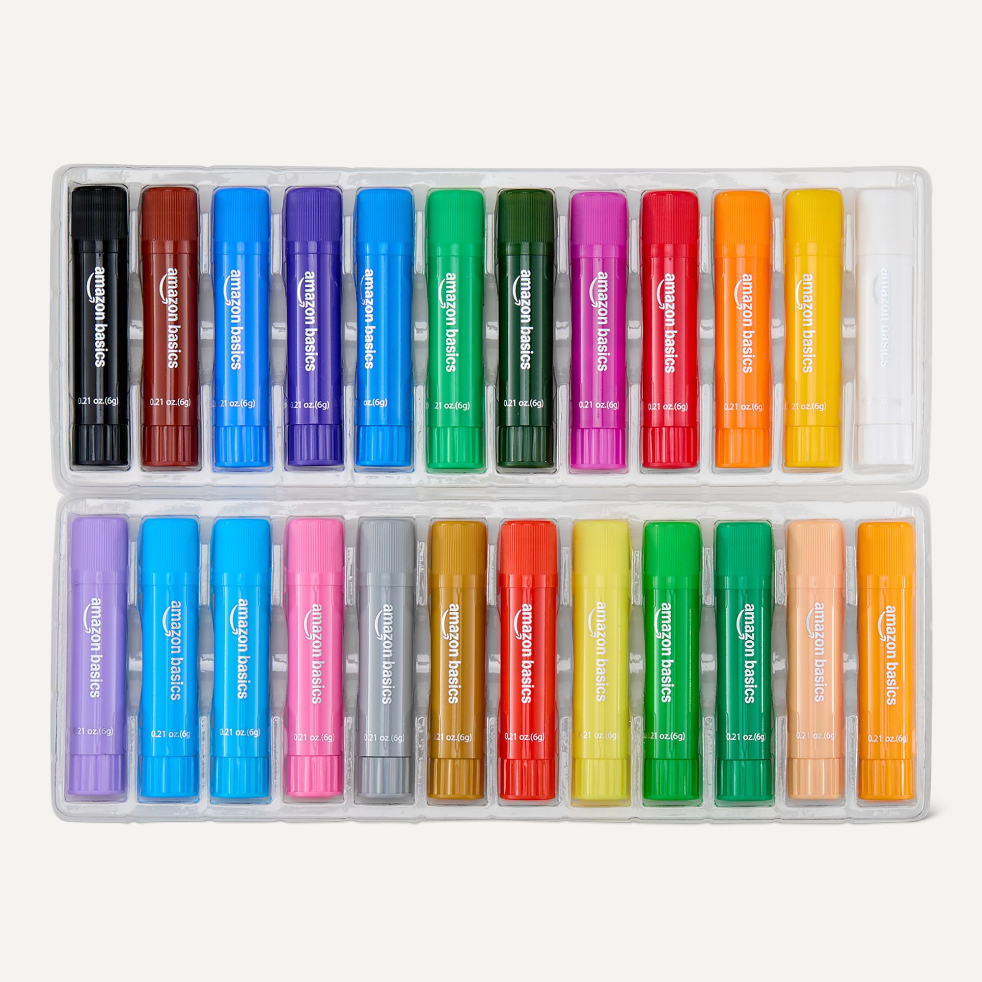 Amazon Basics Stick di Pittura Bambini 24 Pezzi Lavabili
