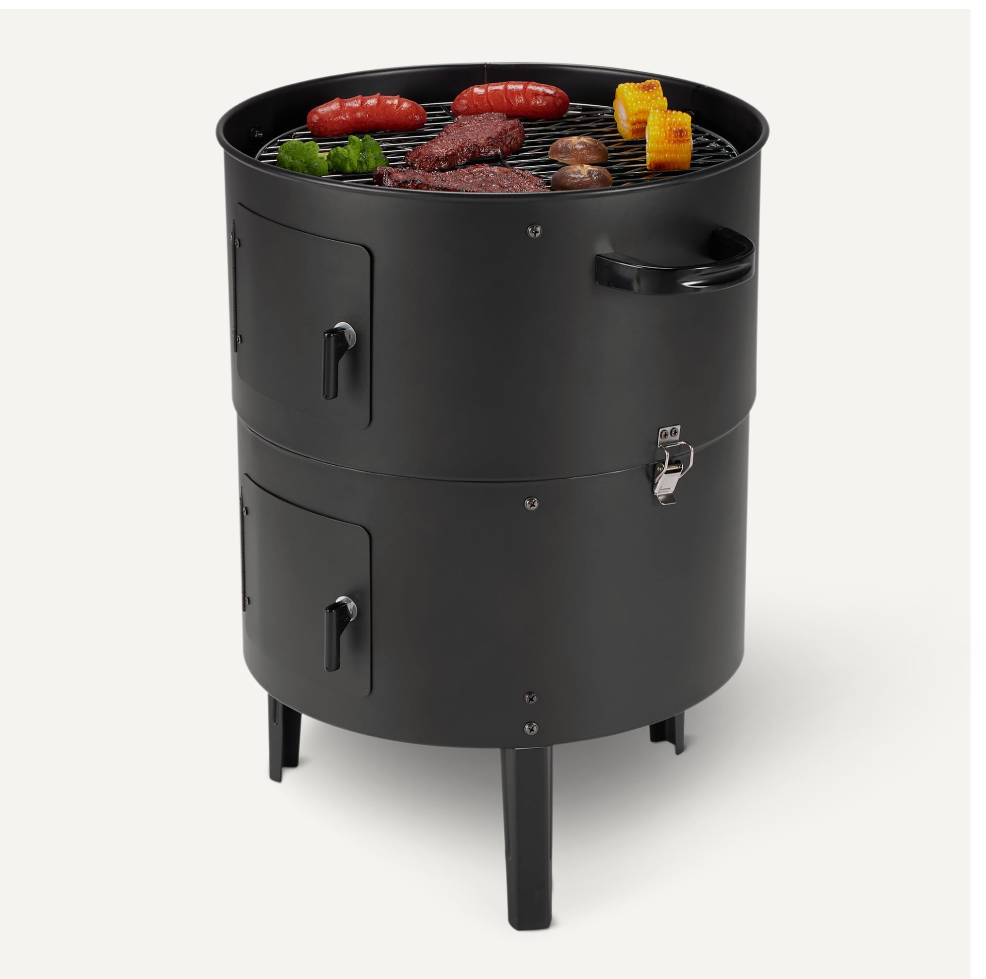 AmazonBasics Affumicatore barbecue carbone 40,6 cm nero 2 strati