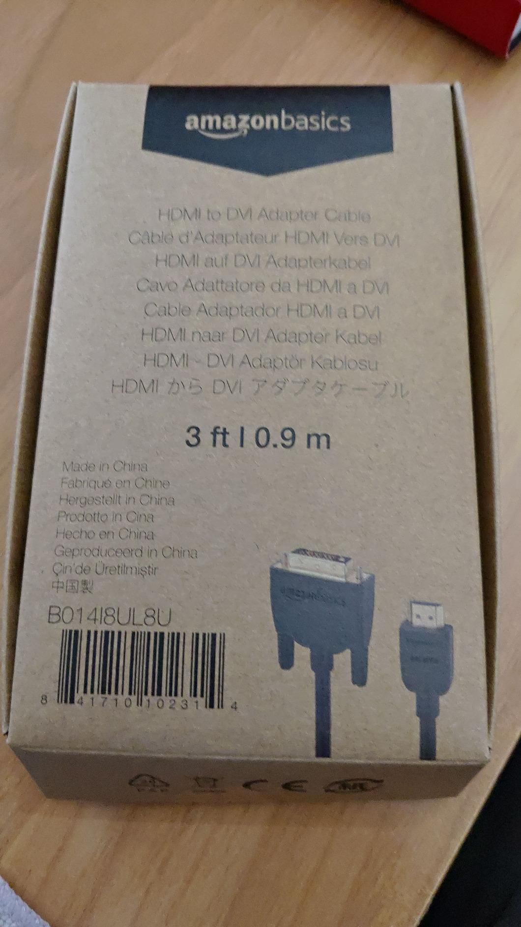 Amazon Basics cavo adattatore HDMI-DVI 0,9 m nero placcato oro