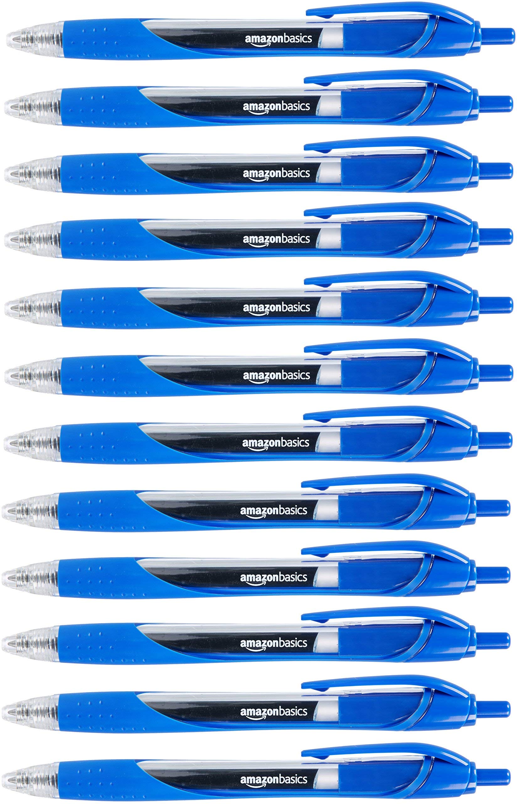 AmazonBasics Penne Gel Blu 0,7 mm 12 Pezzi Asciugatura Rapida