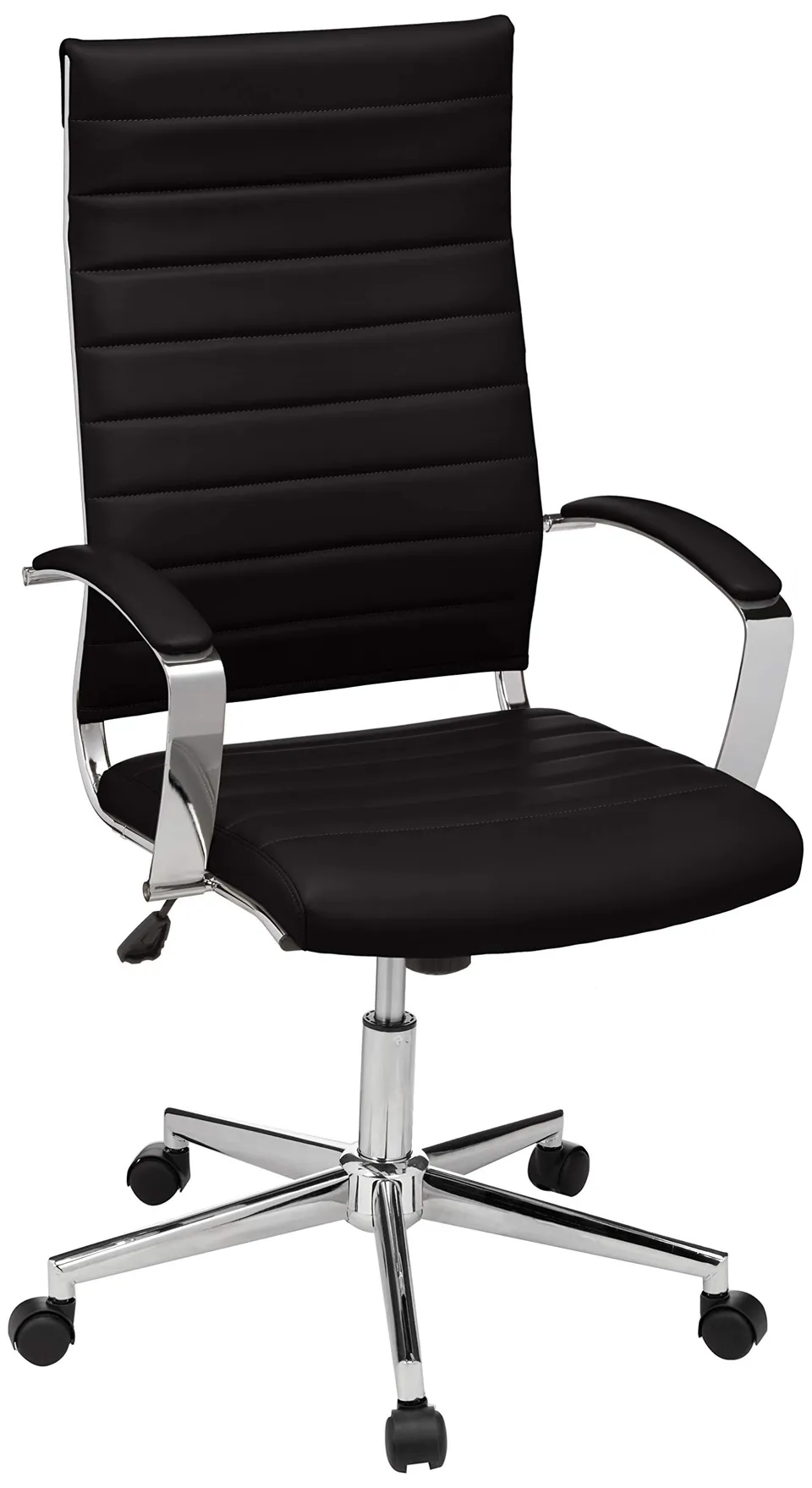AmazonBasics Sedia ufficio schienale alto rotelle nero 150 kg