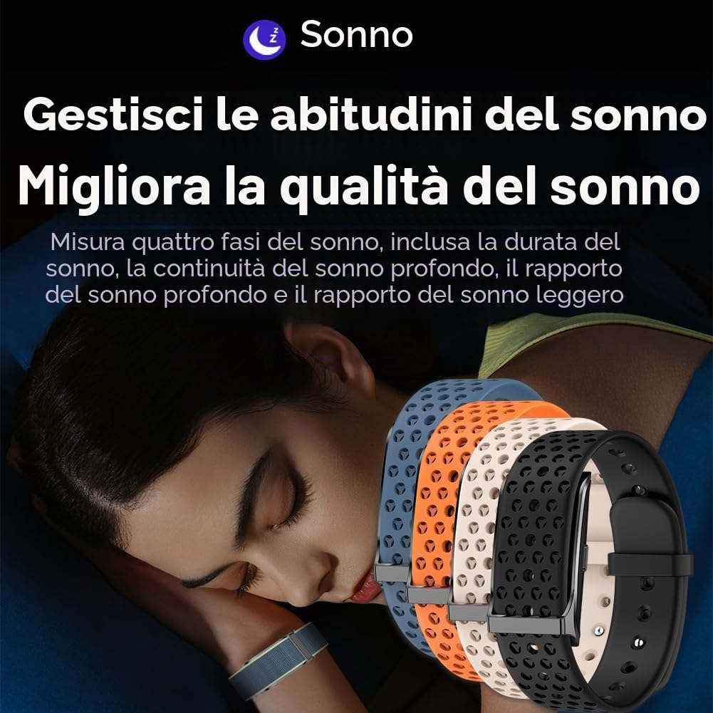 Elprico Braccialetto Fitness Senza Schermo Blu 45 Giorni IP