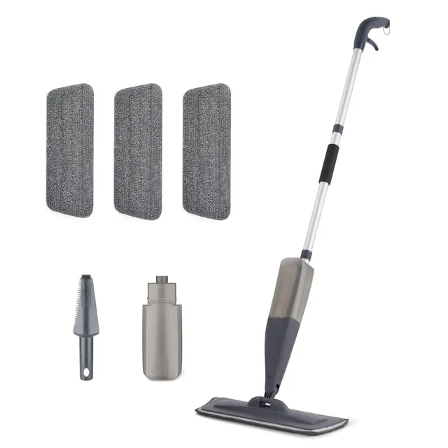 Amazon Basics Mop Spray Pavimenti con 3 Panni Microfibra