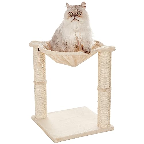 AmazonBasics Albero per Gatti con Amaca Tiragraffi Grigio
