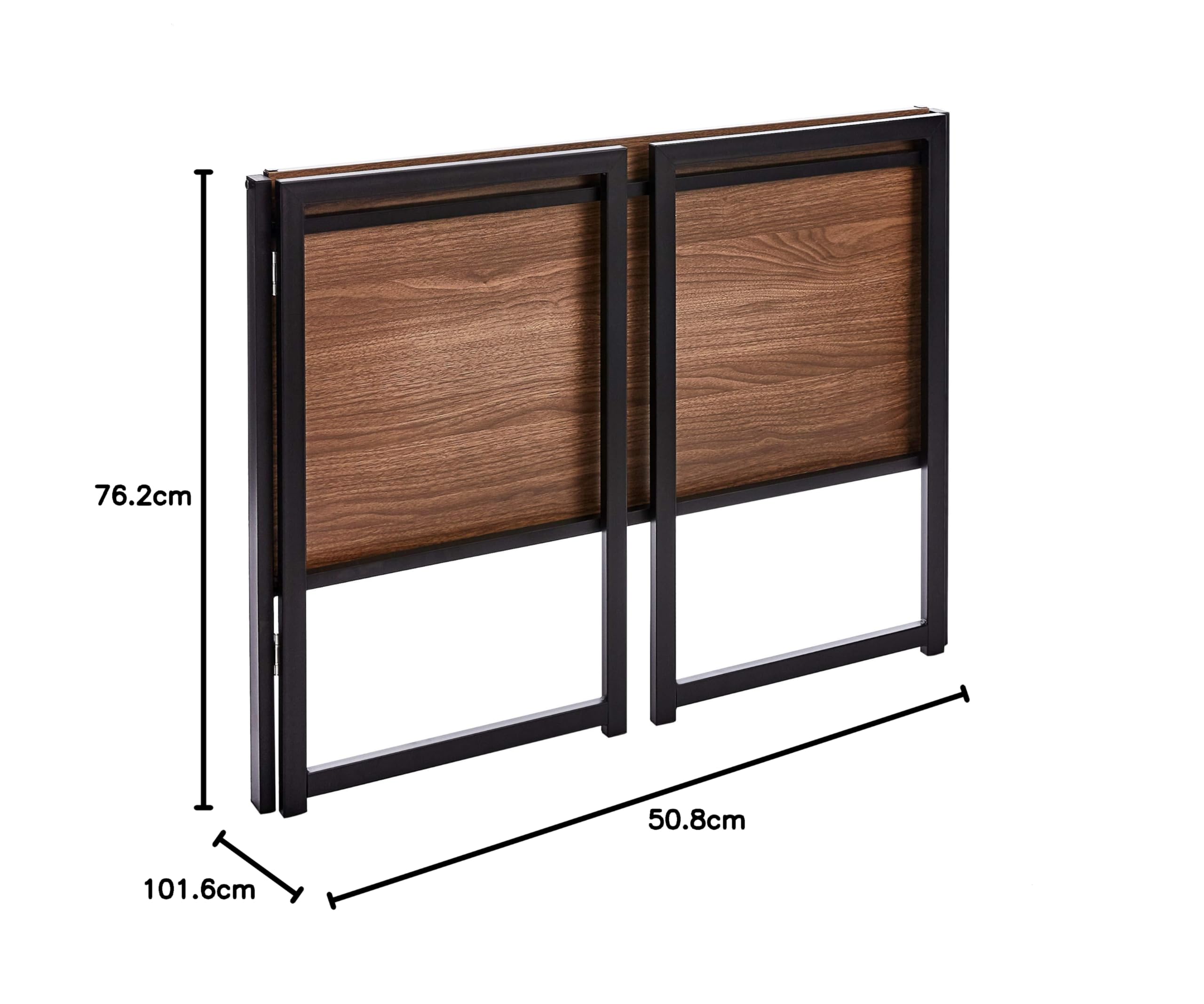 AmazonBasics Tavolo pieghevole 102 cm nero portatile