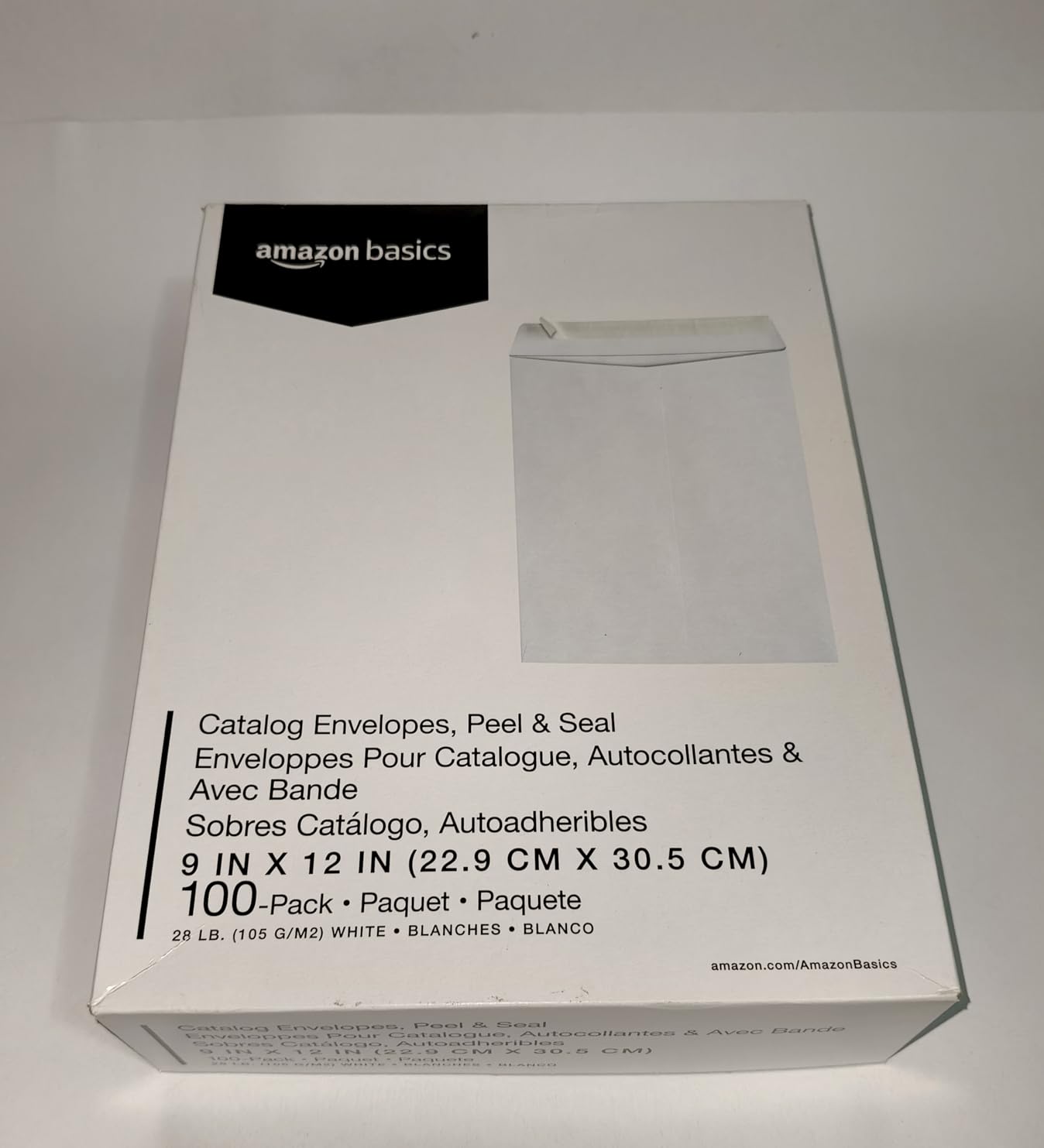 Amazon Basics Buste Catalogo Adesive 100 Pezzi Bianco