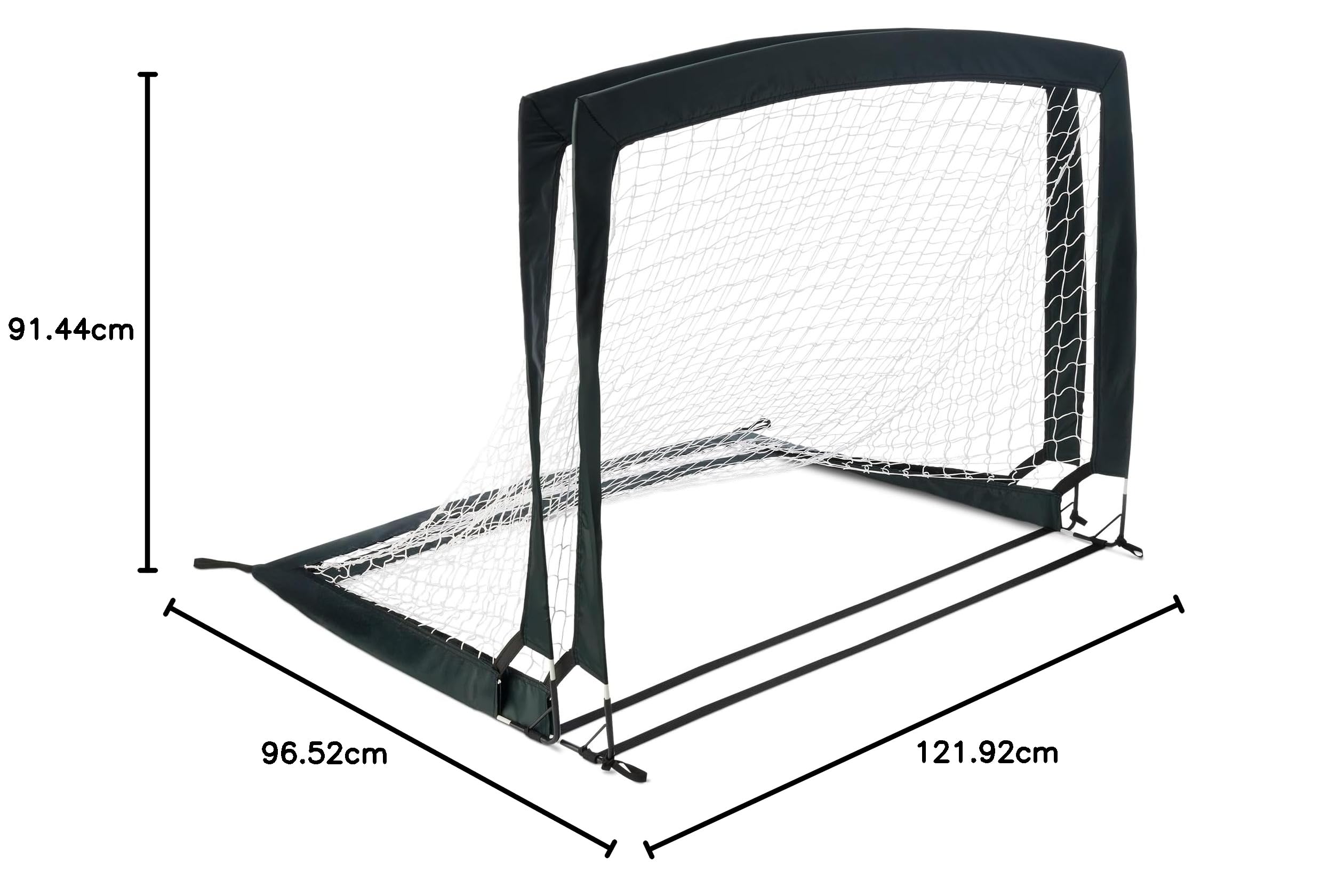 Amazon Basics Porte Calcio Pieghevoli 120x90cm Set 2 Pezzi