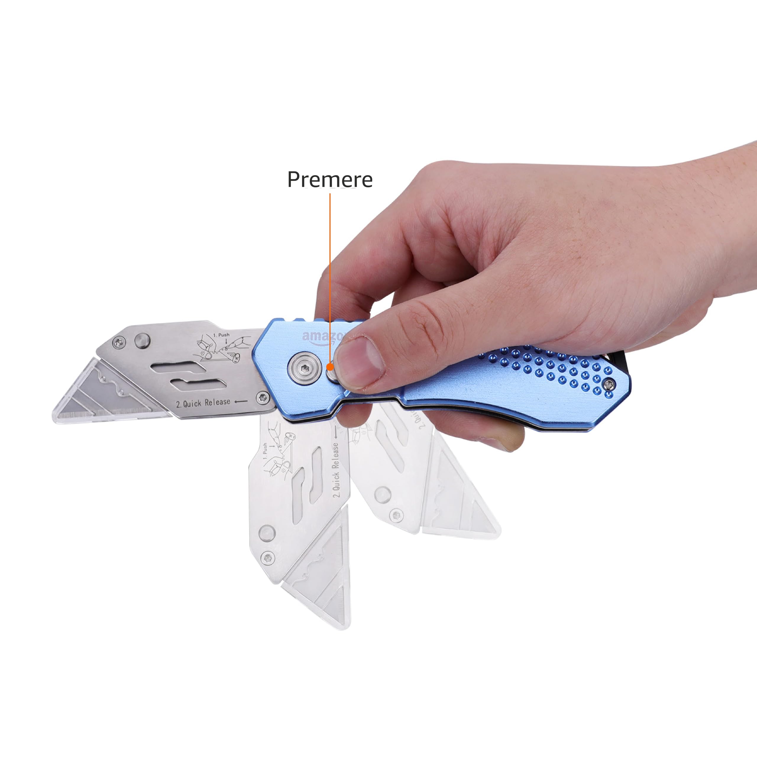 Amazon Basics Taglierino Pieghevole Alluminio con Custodia