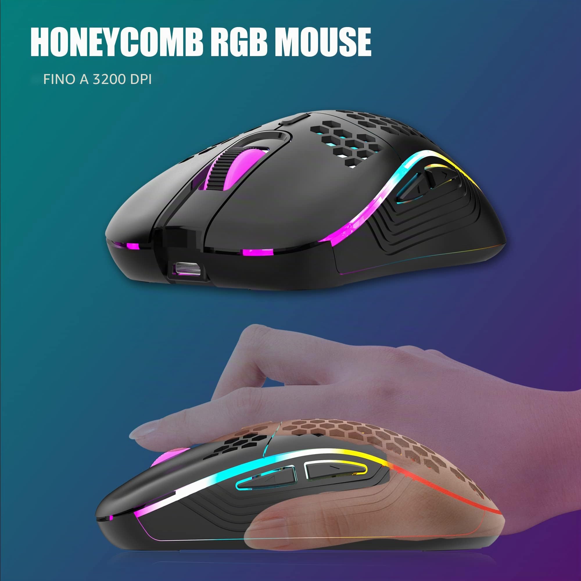 RedThunder K84 combo tastiera e mouse wireless 75% retroilluminati UK