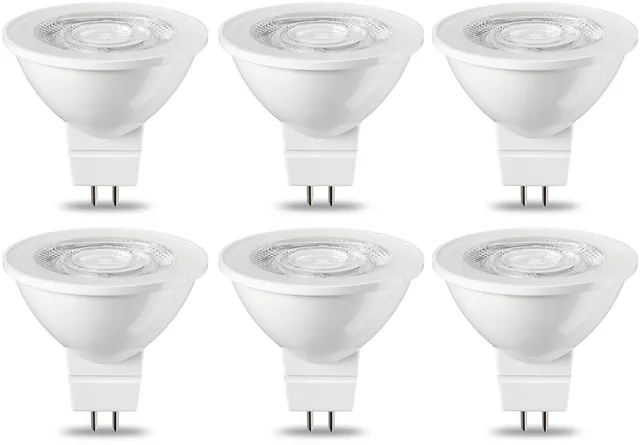 AmazonBasics faretti LED GU5.3 MR16 4,5W 6 pezzi luce calda