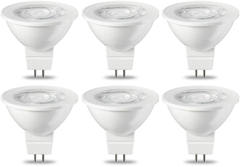 AmazonBasics faretti LED GU5.3 MR16 4,5W 6 pezzi luce calda