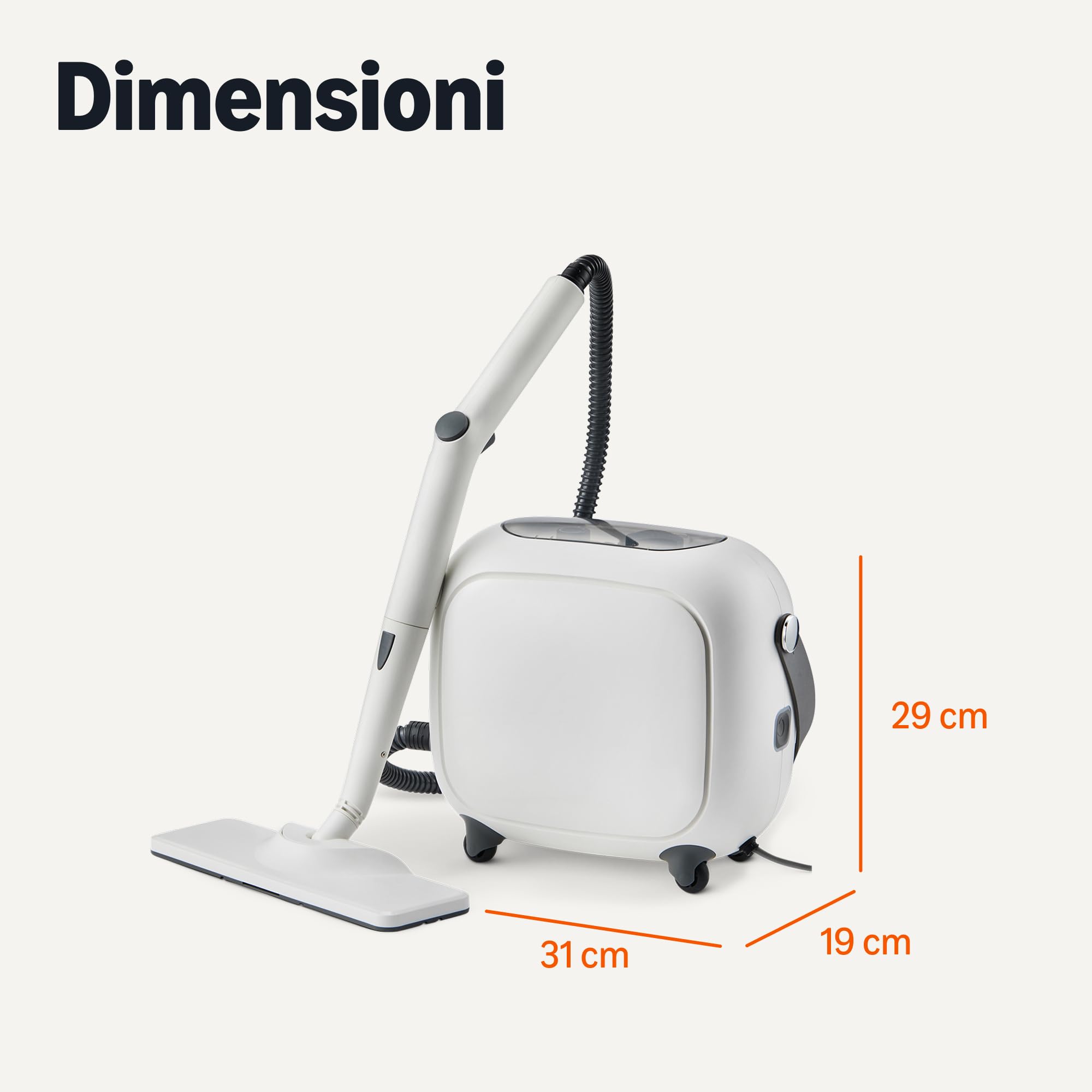 Amazon Basics Pulitore vapore 1,5 L 1500 W 22 accessori