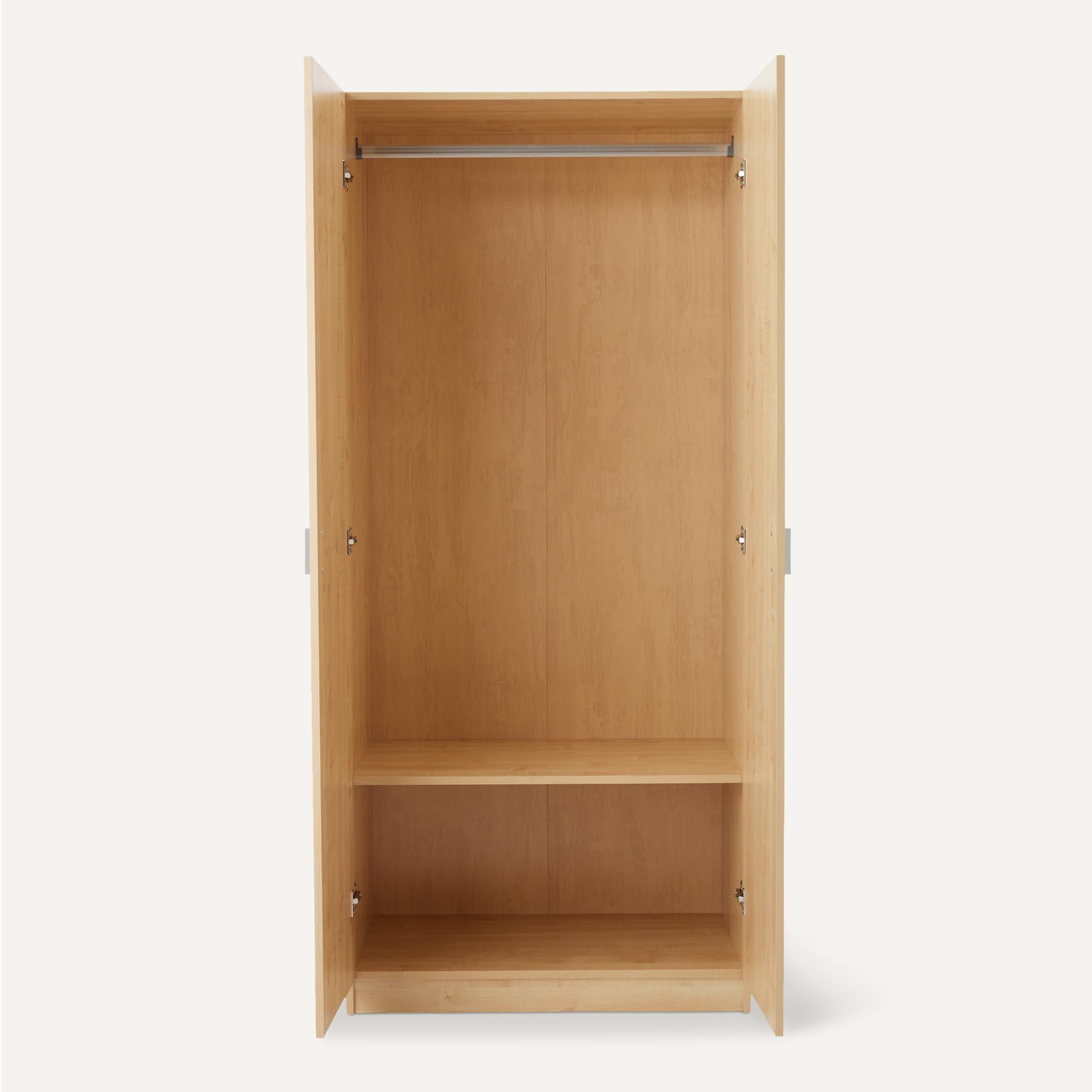 AmazonBasics Guardaroba Legno 2 Ante Quercia 80x180 cm