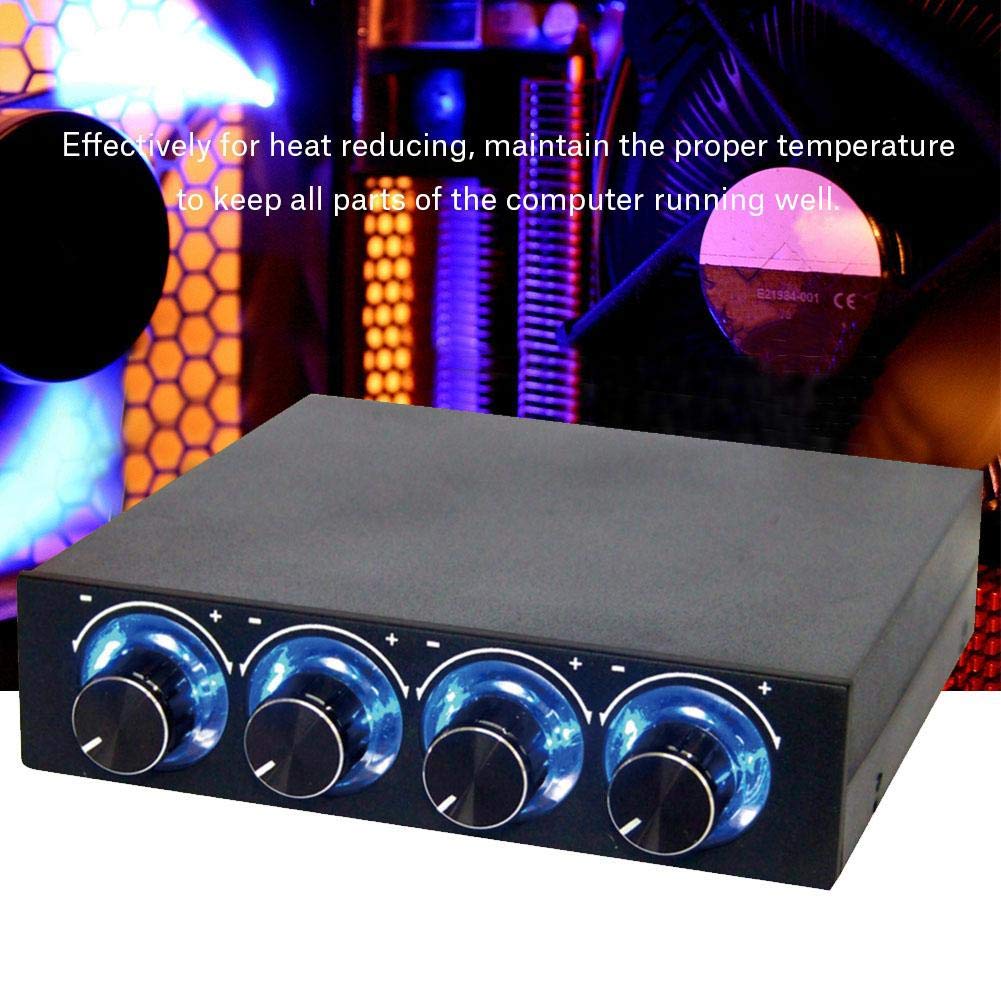 Elprico Controller Ventole PC 4 Canali LED Blu