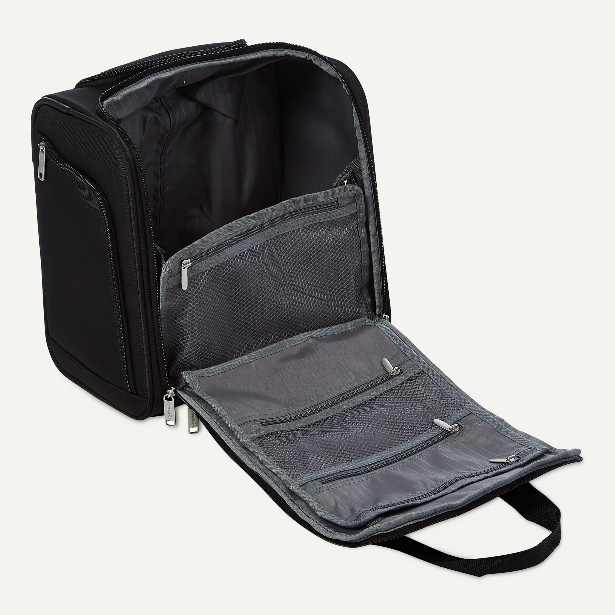 Amazon Basics Trolley Sottosedile 34x24x36 cm Nero Poliestere