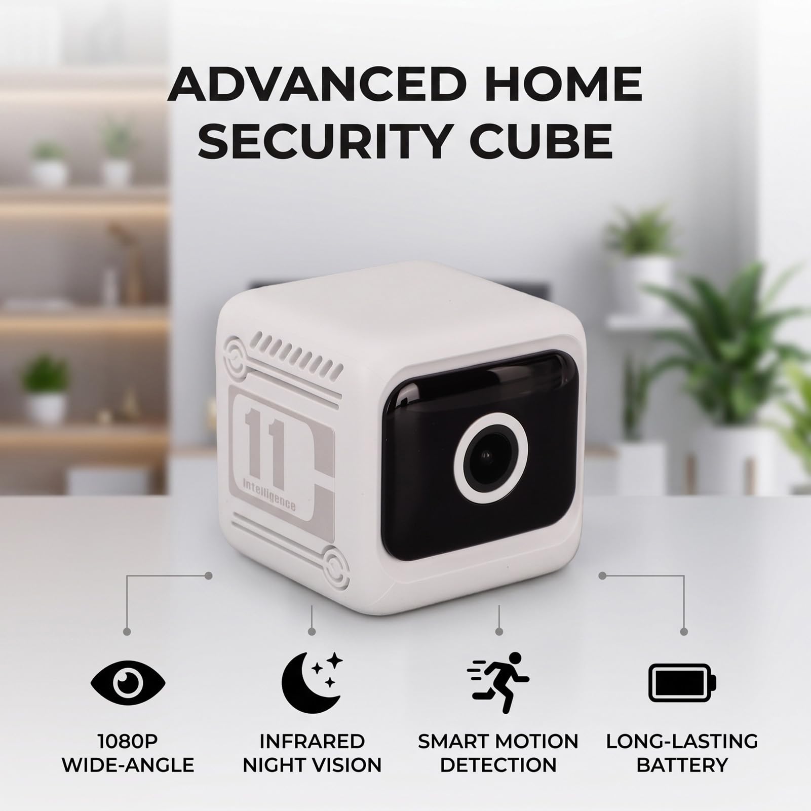 Elprico Telecamera Sicurezza Interni 1080P WiFi Bianca 130°