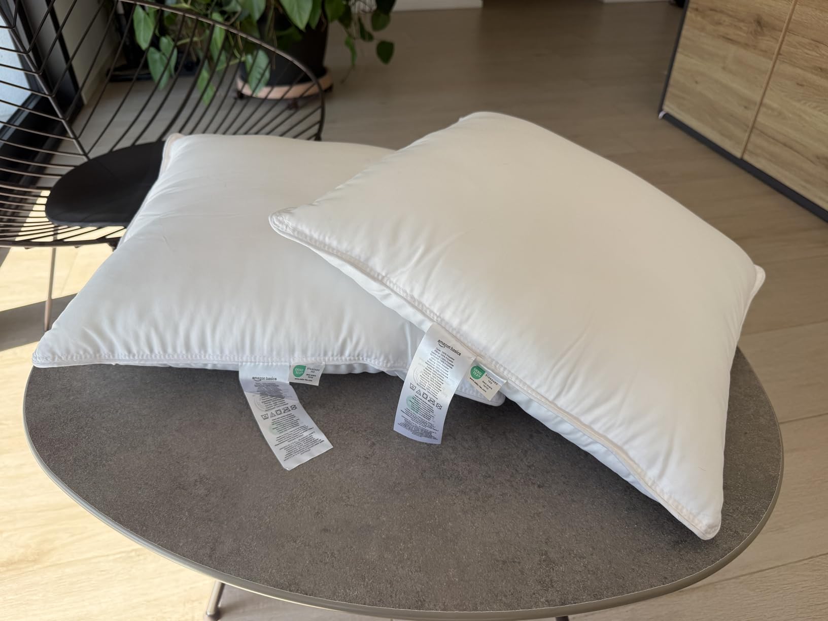 Amazon Basics inserti cuscino 45x45 set 2 bianco ipoallergenico