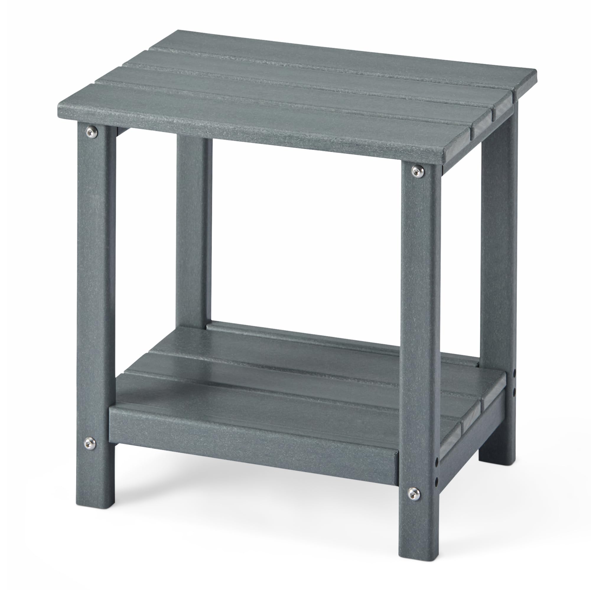 Amazon Basics Tavolino da Esterno Grigio 42x32x42 cm Acciaio