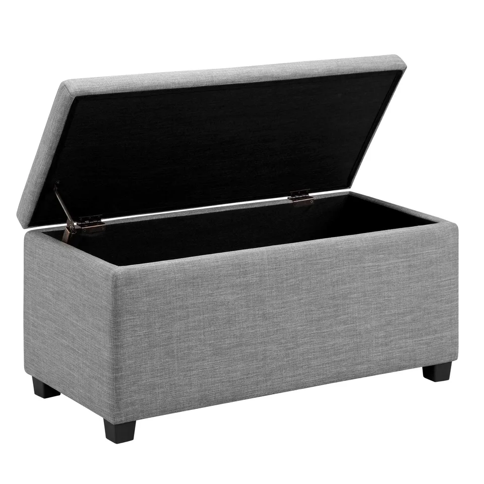 Amazon Basics Panca Contenitore Grigio Chiaro 91 cm in Tessuto