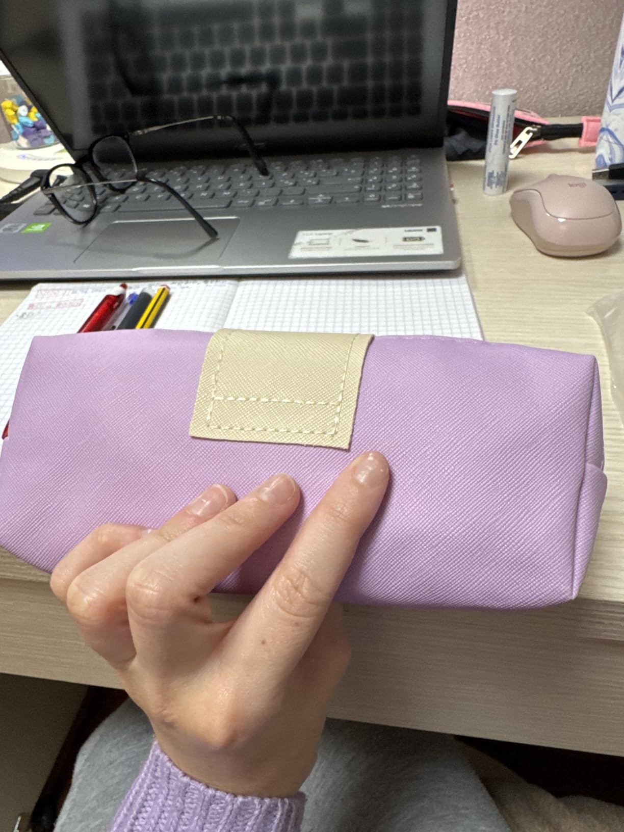 RealPlus kit uncinetto ergonomico 12 pezzi rosa 44 pezzi