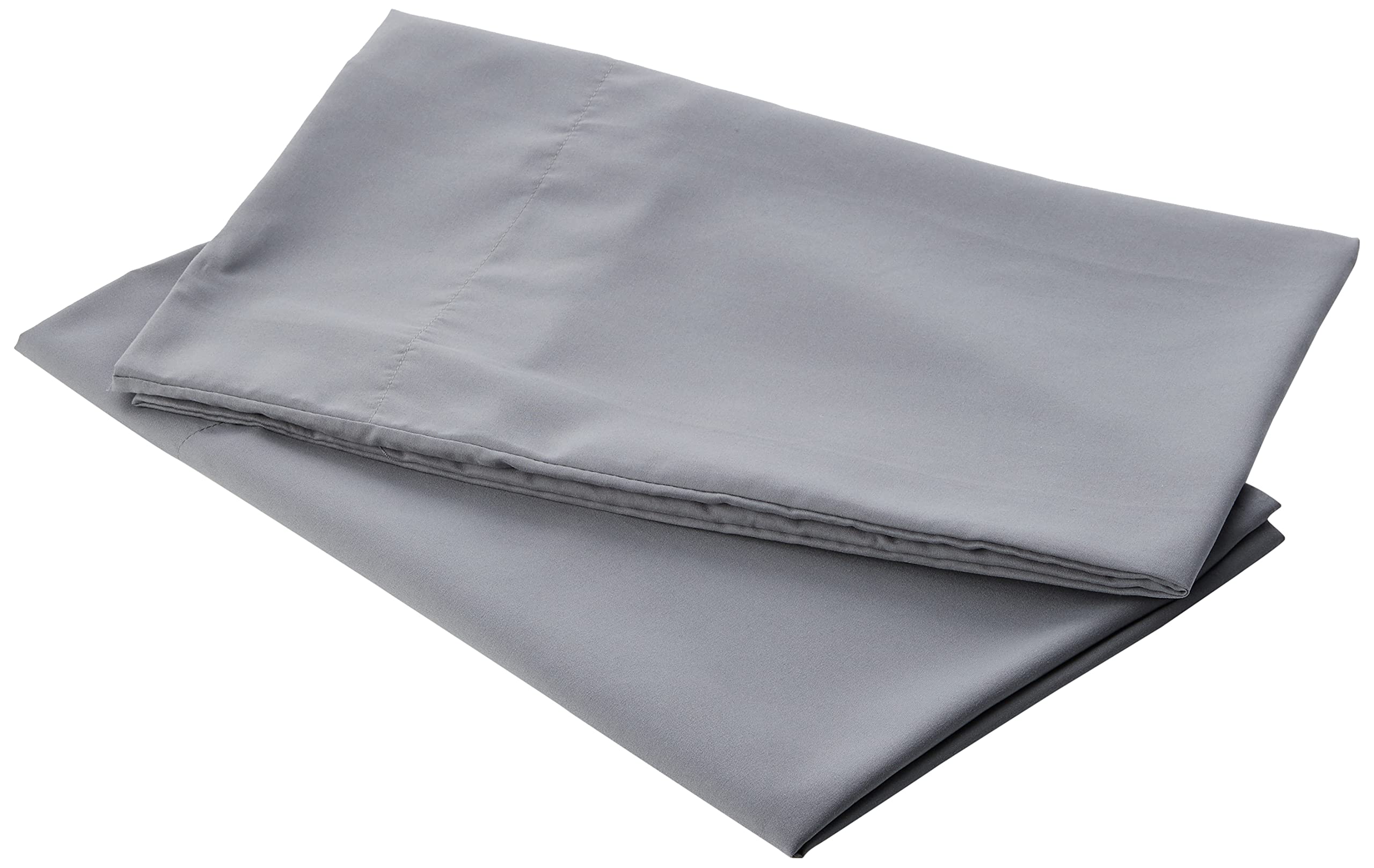 Amazon Basics Federe Microfibra 50x80 cm 2 Pezzi Grigio Scuro Antipiega