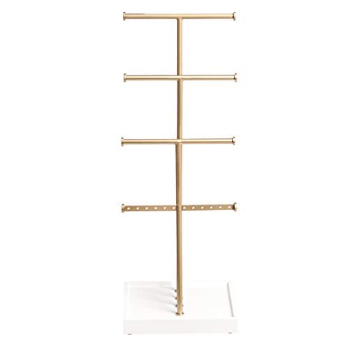 AmazonBasics portagioielli albero 4 livelli bianco ottone