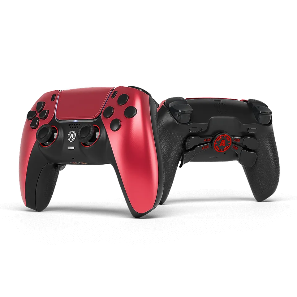 Aim Crimson Red controller PS5 rosso