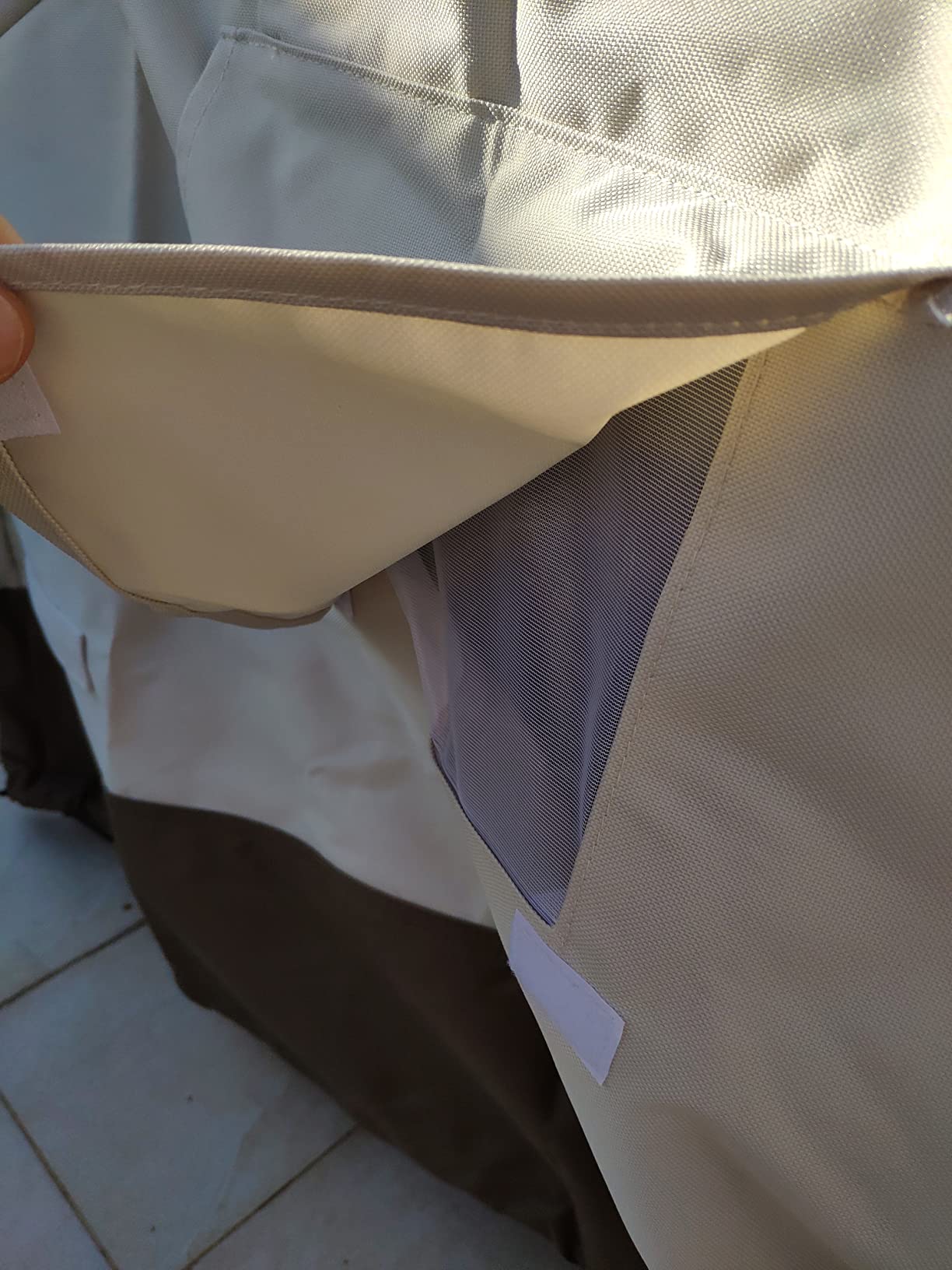 Amazon Basics Single copertura sedie giardino beige 91x63