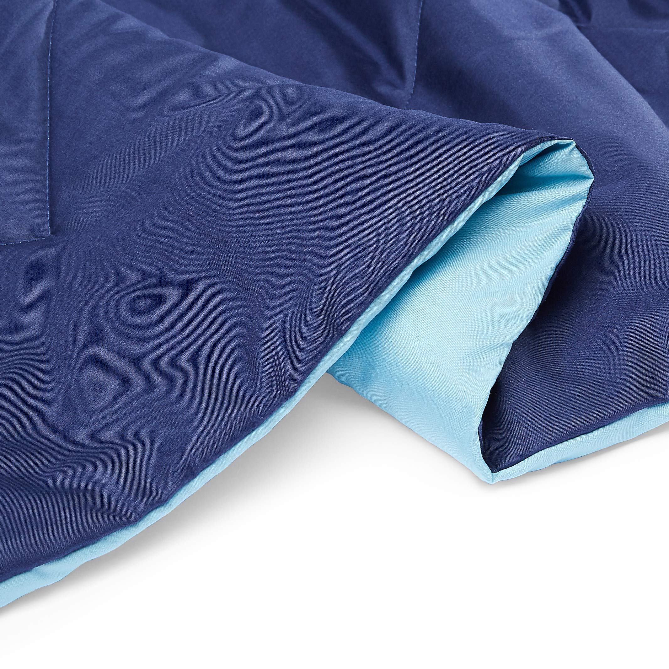 Amazon Basics coperta reversibile microfibra matrimoniale blu navy