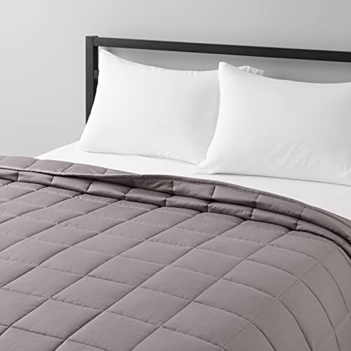 AmazonBasics Coperta Ponderata Cotone 9 kg 122x183 Grigio