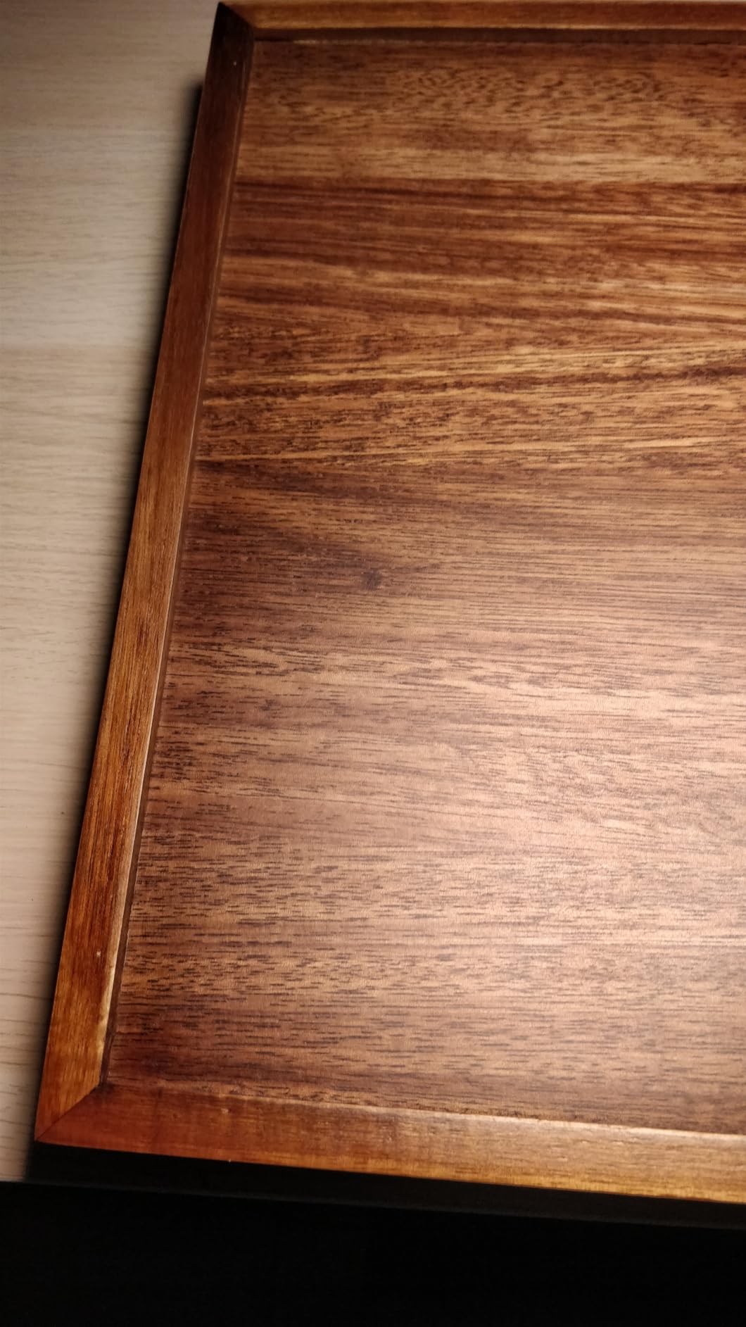 Amazon Basics Vassoio Portata Legno Acacia 43x30 cm con Manici