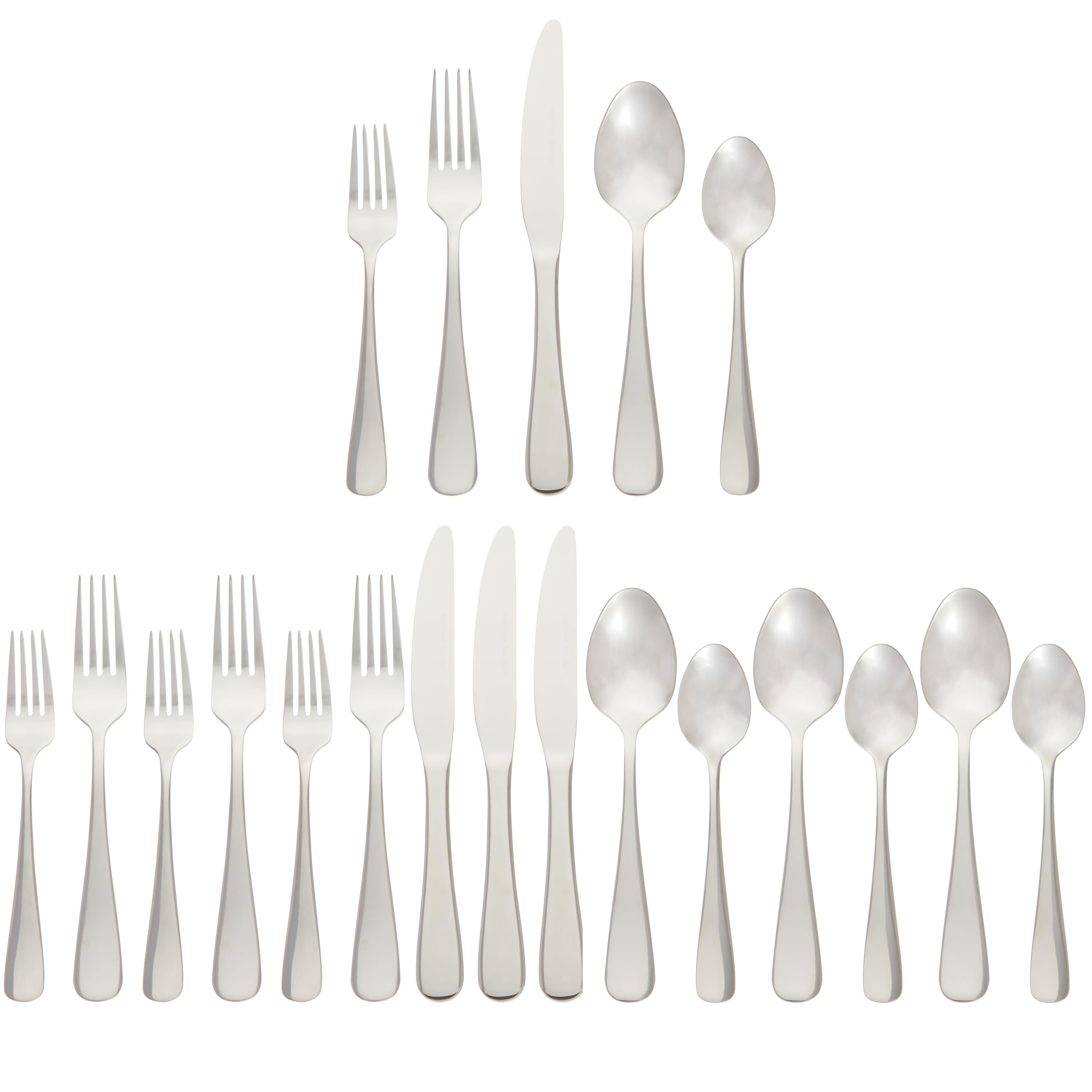 AmazonBasics set posate acciaio inox 20 pezzi 4 persone