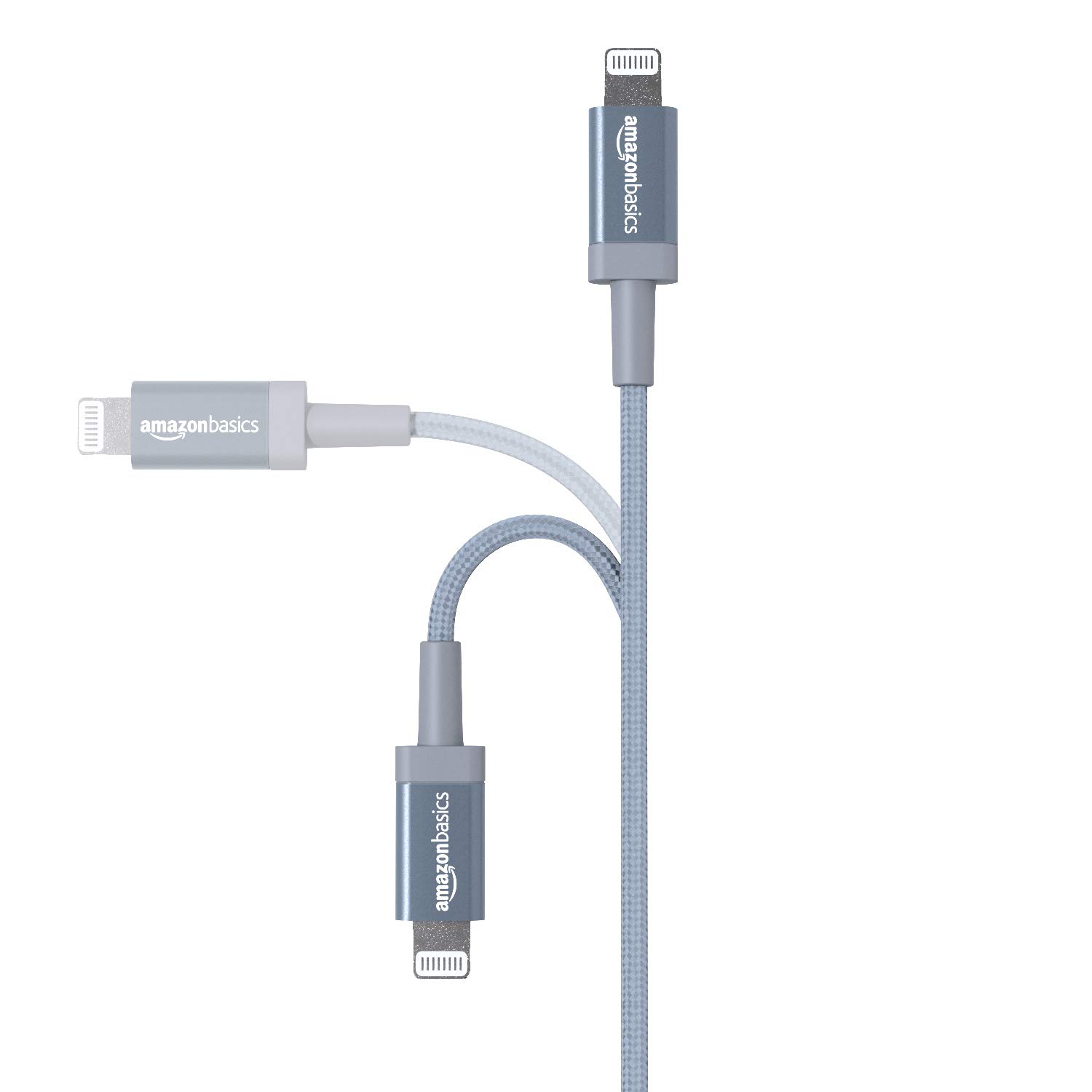 Amazon Basics Cavo Lightning USB-A 1,8 m Grigio Scuro Nylon