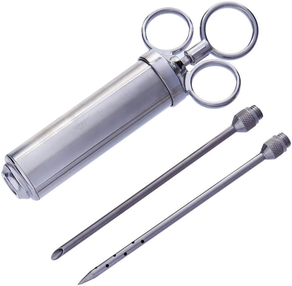 AmazonBasics Siringa per Marinata Acciaio Inox 59 ml