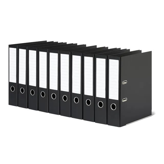 Amazon Basics 10 Raccoglitori Leva A4 Neri 70mm