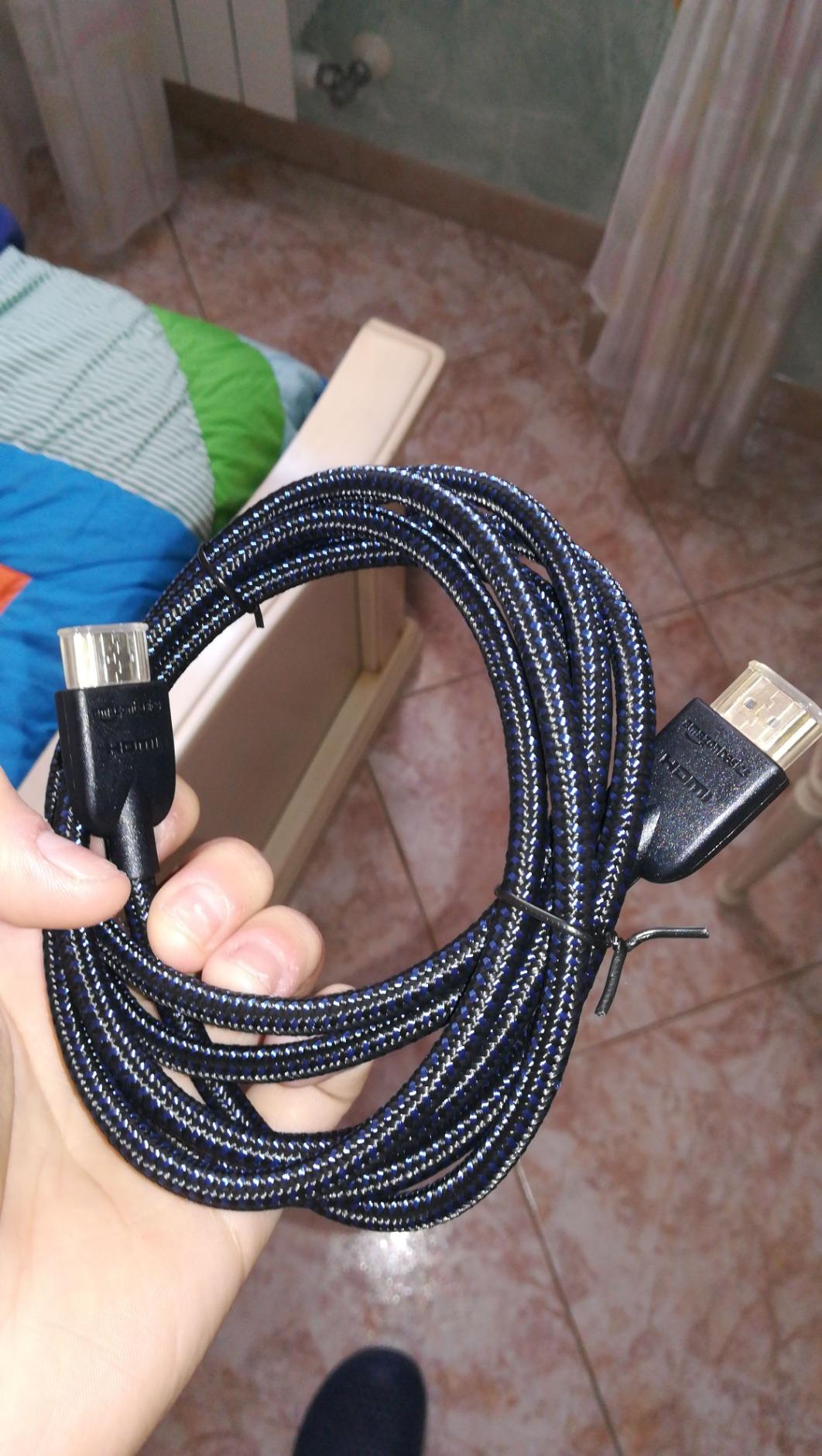 Amazon Basics cavo HDMI intrecciato 0,9 m nero 4K